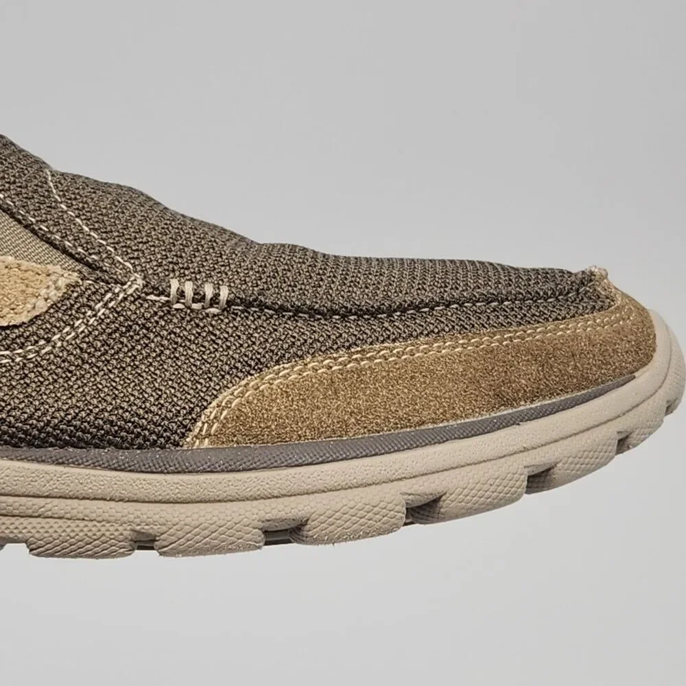 Skechers Loafer Shoe Men Sz 12 Relaxed Fit Brown Slip On Suede Casual 64365